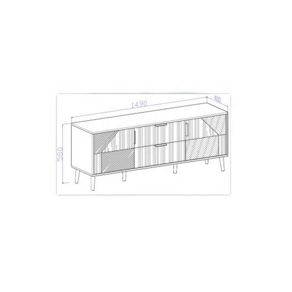 Minimalist TV Cabinet with Large Storage Capacity